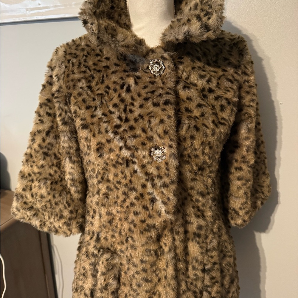 Daytrip Brown Leopard Teddy Jacket